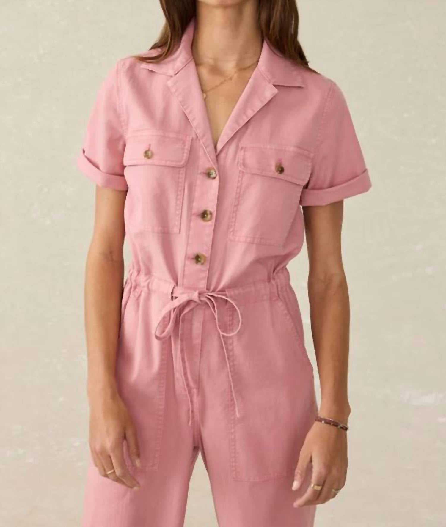 Faherty - Utility Twill Raven Jumpsuit