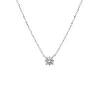 Allyanna Gifts - Women's Prong Round Moissanite Necklace