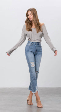 Insane Gene - Invisible Legacy Cropped Straight Jean