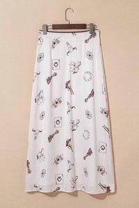 1 The Woman - Western Stamped Skirt