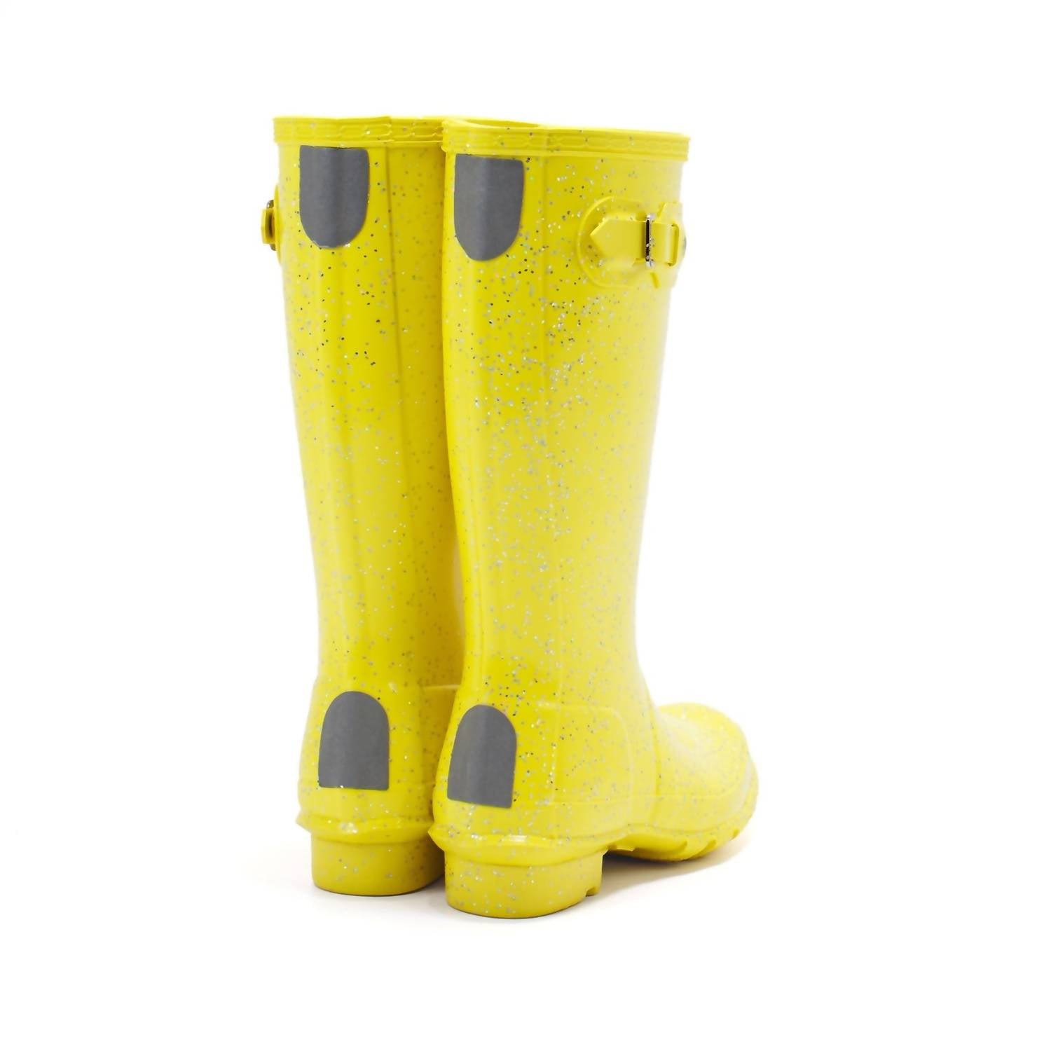 HUNTER Girls Giant Glitter Rain Boots in illuminating yellow - kids' shoe - view 5