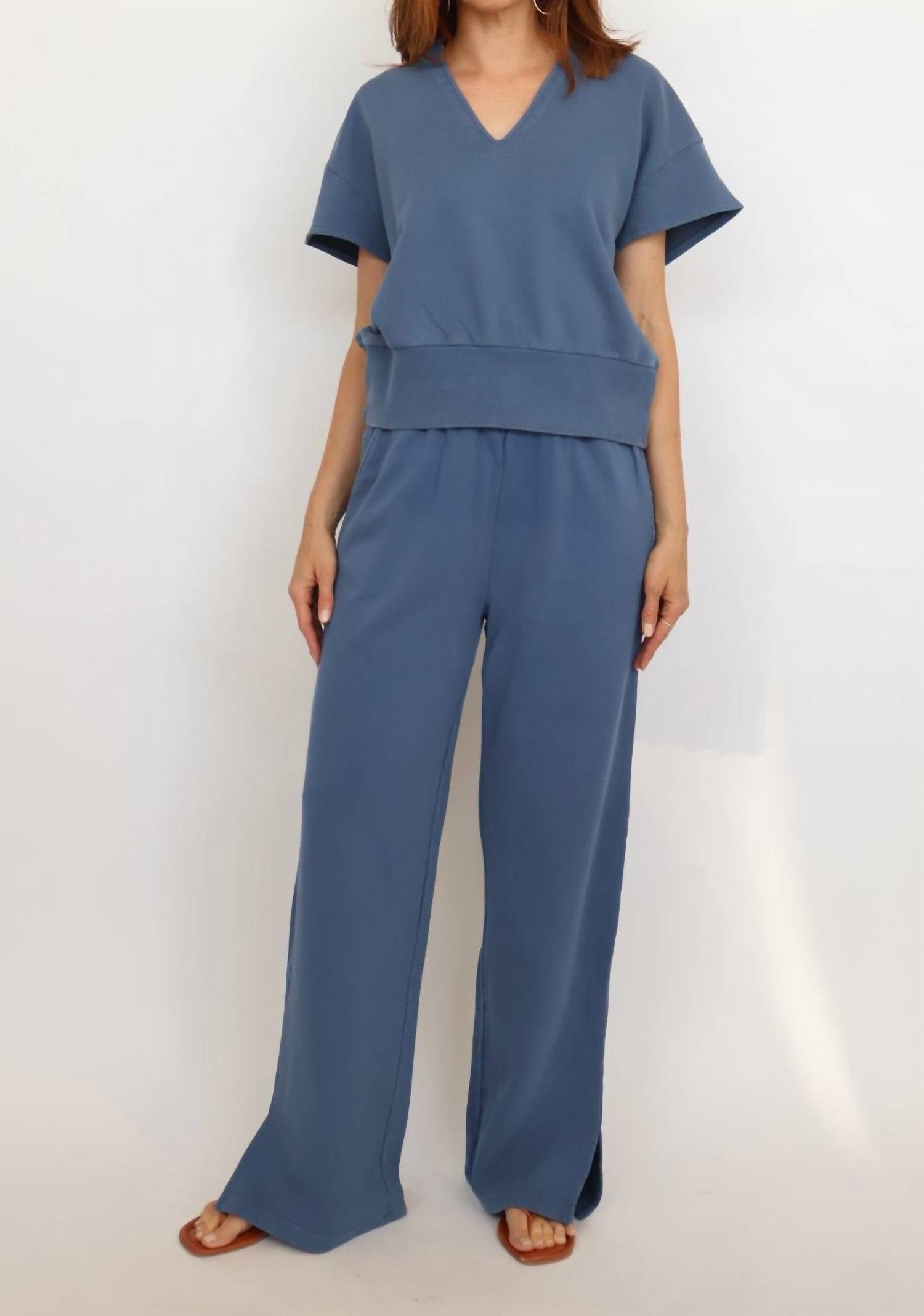 ELAN Kalysta Drawstring Pants in blue - women's pants