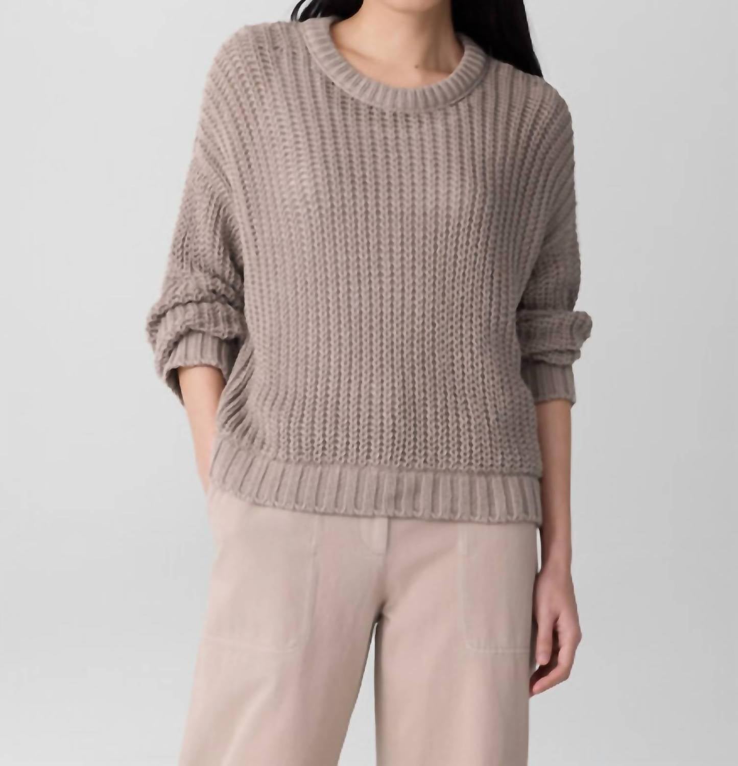 Eileen Fisher - Women's Cord Crew Neck Sweater