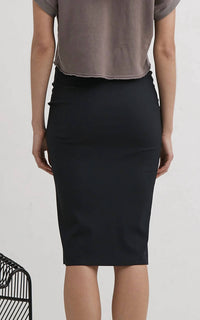 Lanston - Ribbed Jersey Pencil Skirt