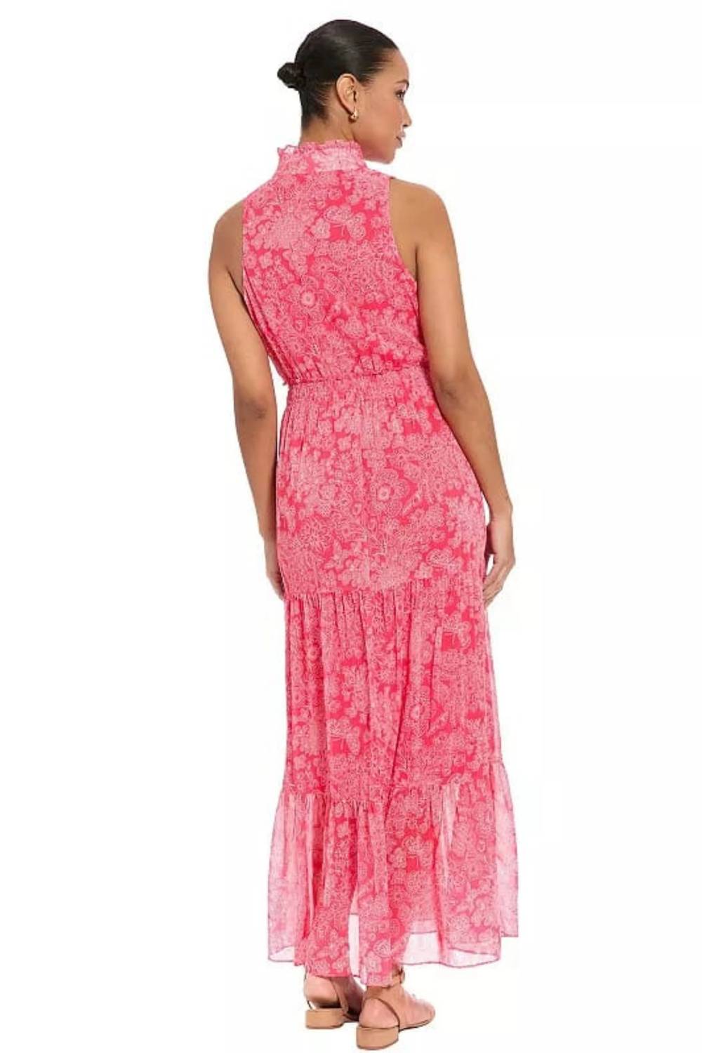 London Times - Women's Floral Ruffled Maxi Dress