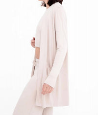 Mono B - Lounge Open Front Terry Cardigan