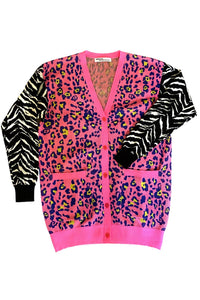 Replica Los Angeles - Leopard & Zebra Mix Oversized Cardigan