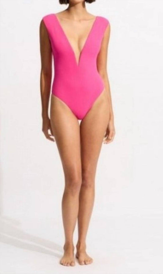 Seafolly - Coco Beach Terry Cap Sleeve V Wire One Piece