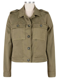 Kut From The Kloth - Rosalyn Twill Trucker Jacket With Flap Pockets