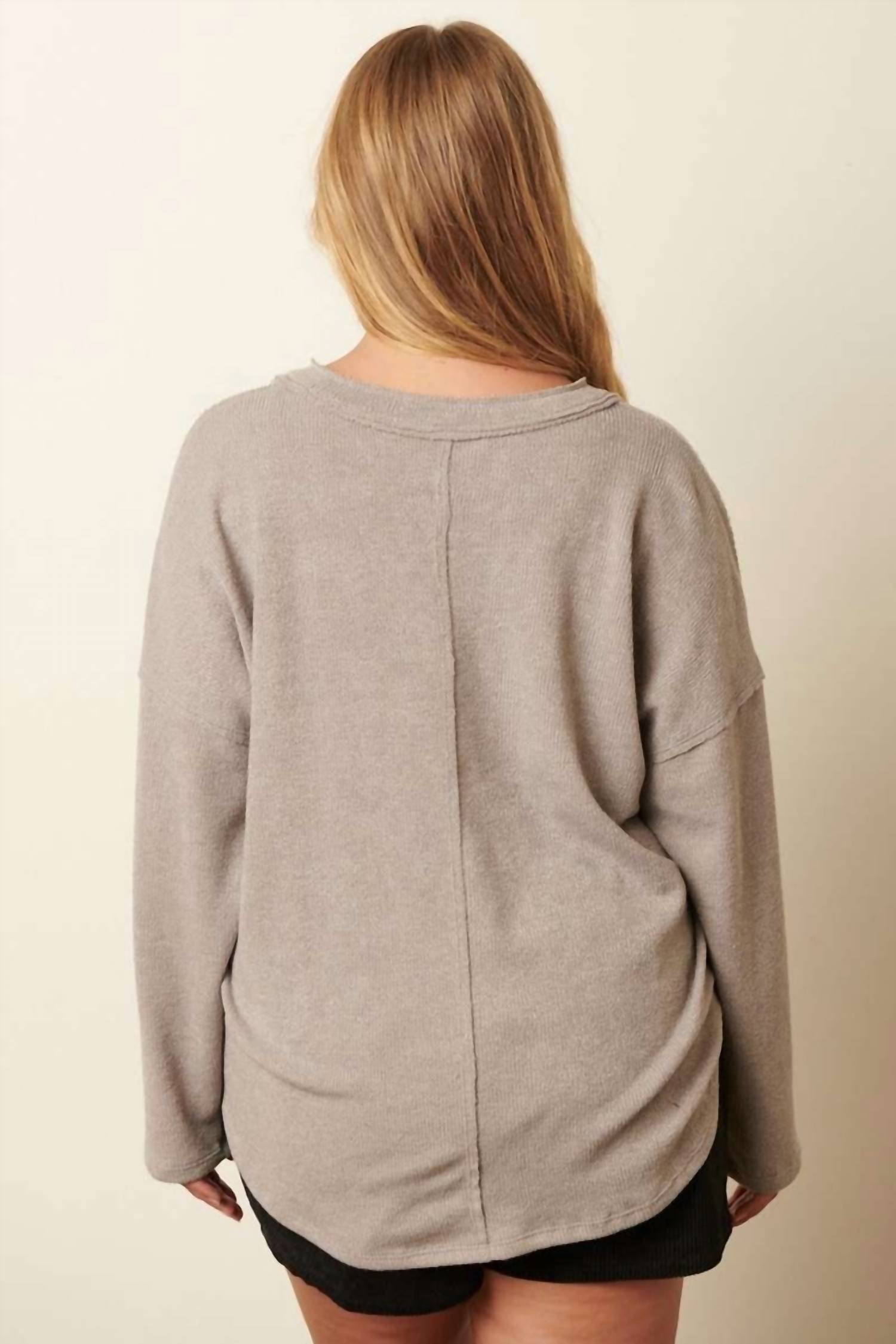 Mittoshop - V-neck Knit Top