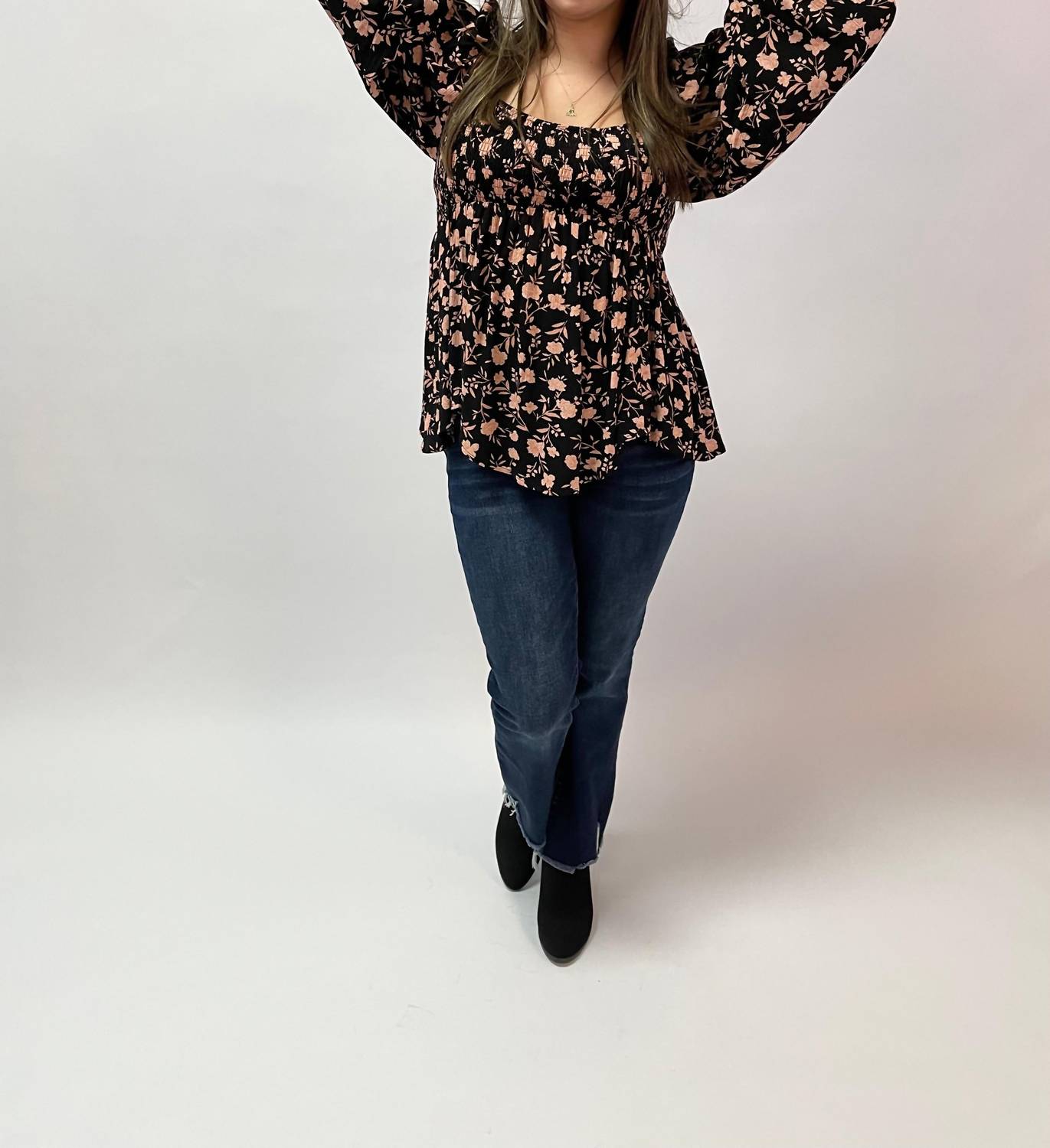 By Together - Camellia Floral Long Sleeve Top