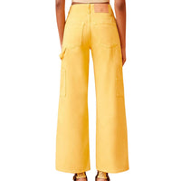 Ulla Johnson Women's The Olympia Jean in dandelion wash - women's pants - detail view