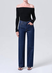 AGOLDE Harper Mid Rise Relaxed Straight Jeans in reissue - women's jeans