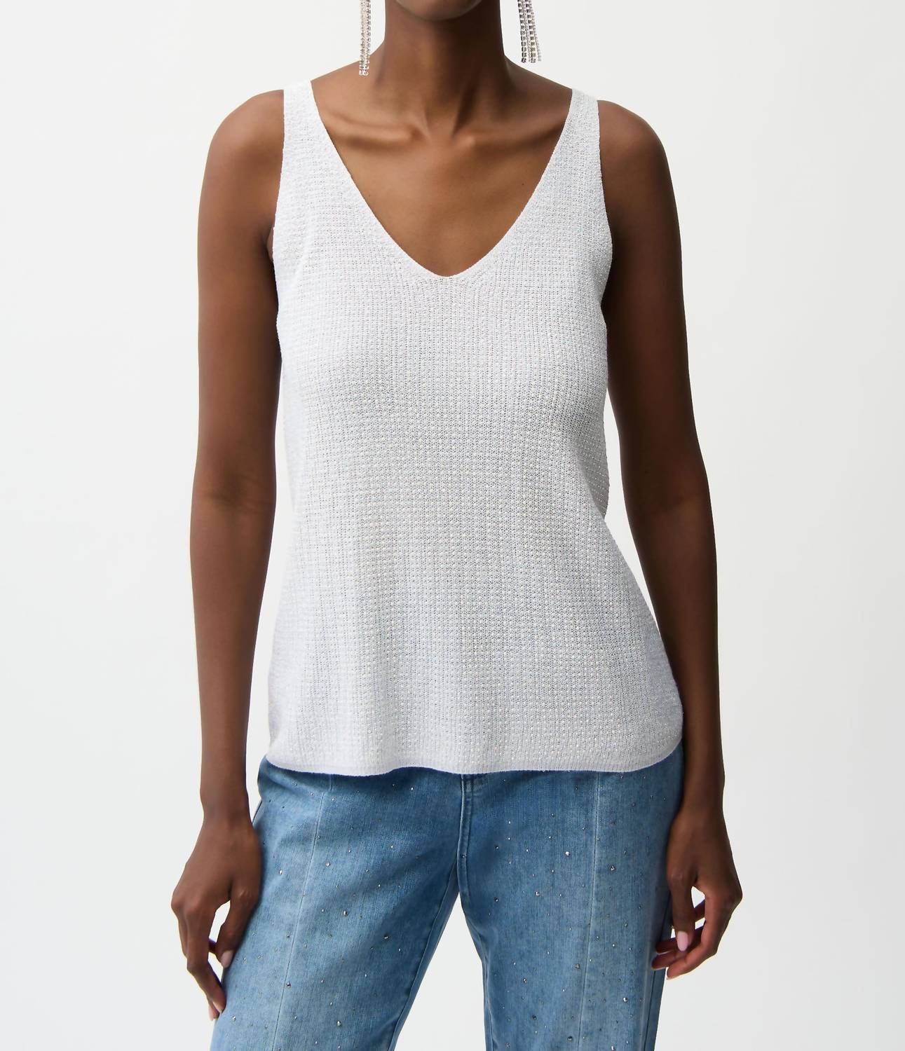 Joseph Ribkoff - Metallic Rhinestone Camisole Tank
