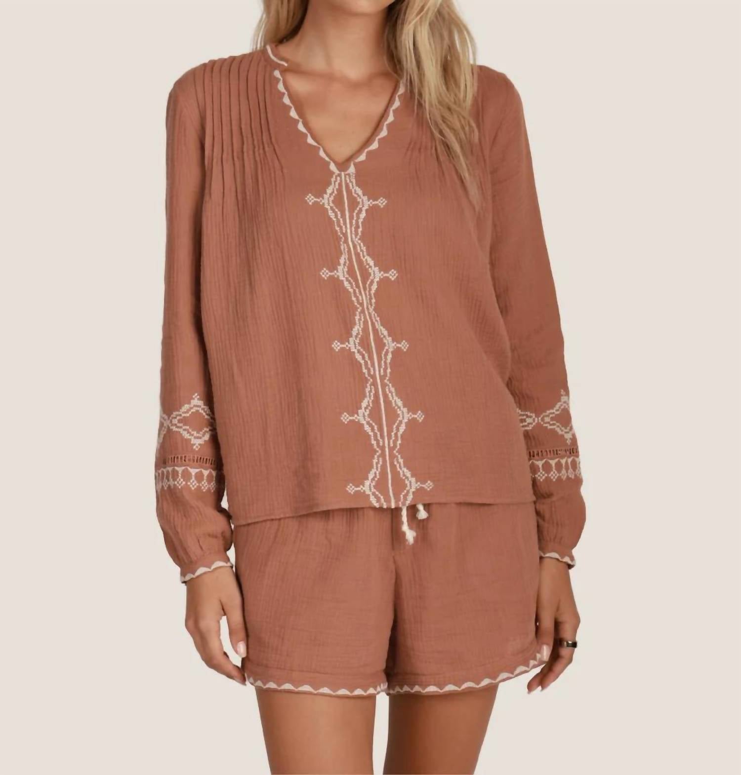 Dylan - Isabelle Tunic Top With Embroidery