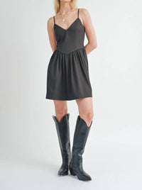 Sage The Label - Lend Love Corset Seam Flare Mini Dress