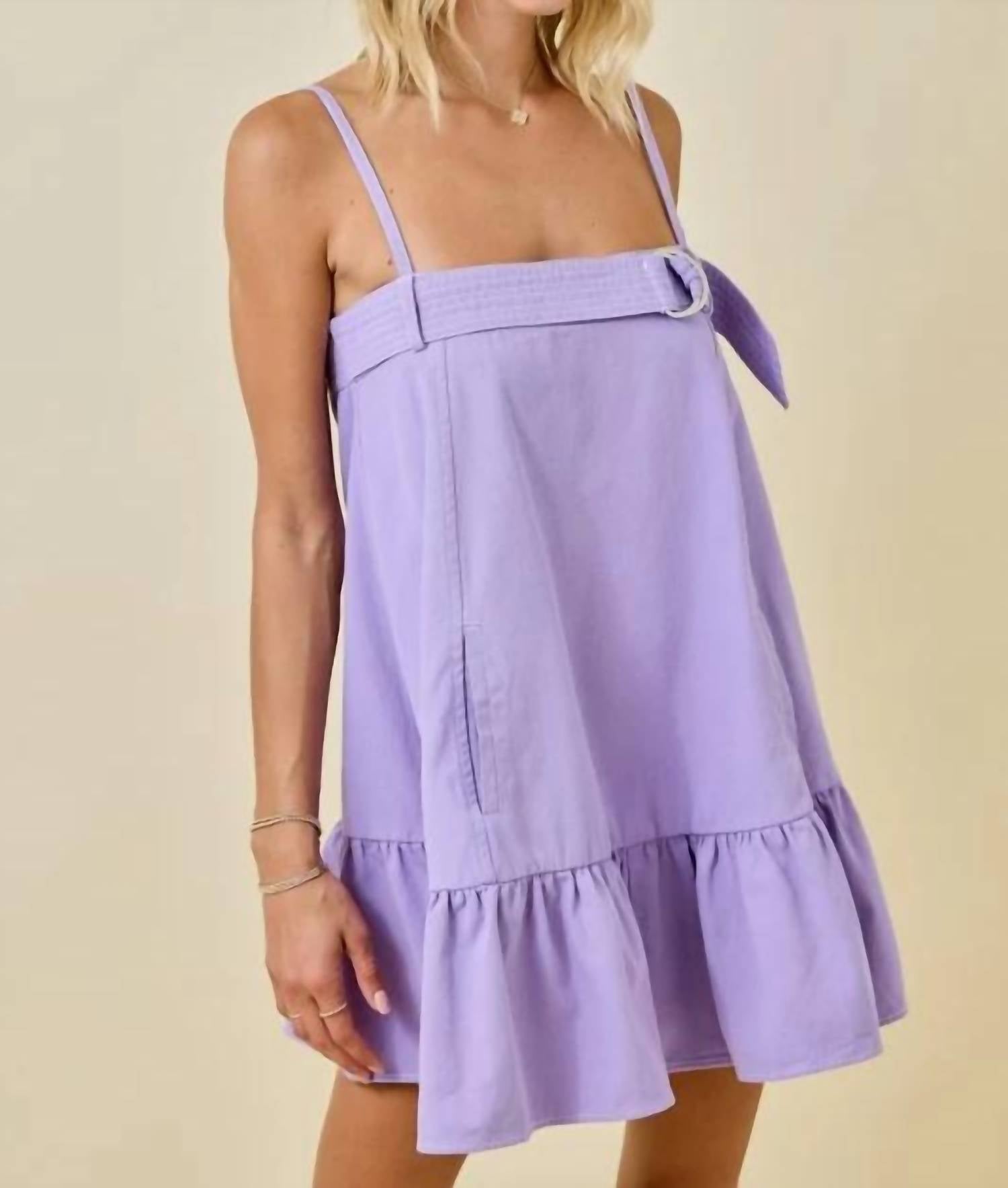 Day + Moon - Crowd Pleaser Contrast Stitch Mini Dress