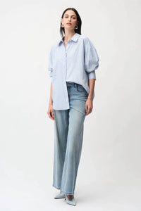 Joseph Ribkoff - Tencel Stripe Print Boxy Blouse