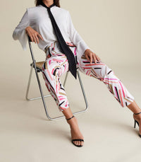 Joseph Ribkoff - Lydia Abstract Multi Color Stripe Pant