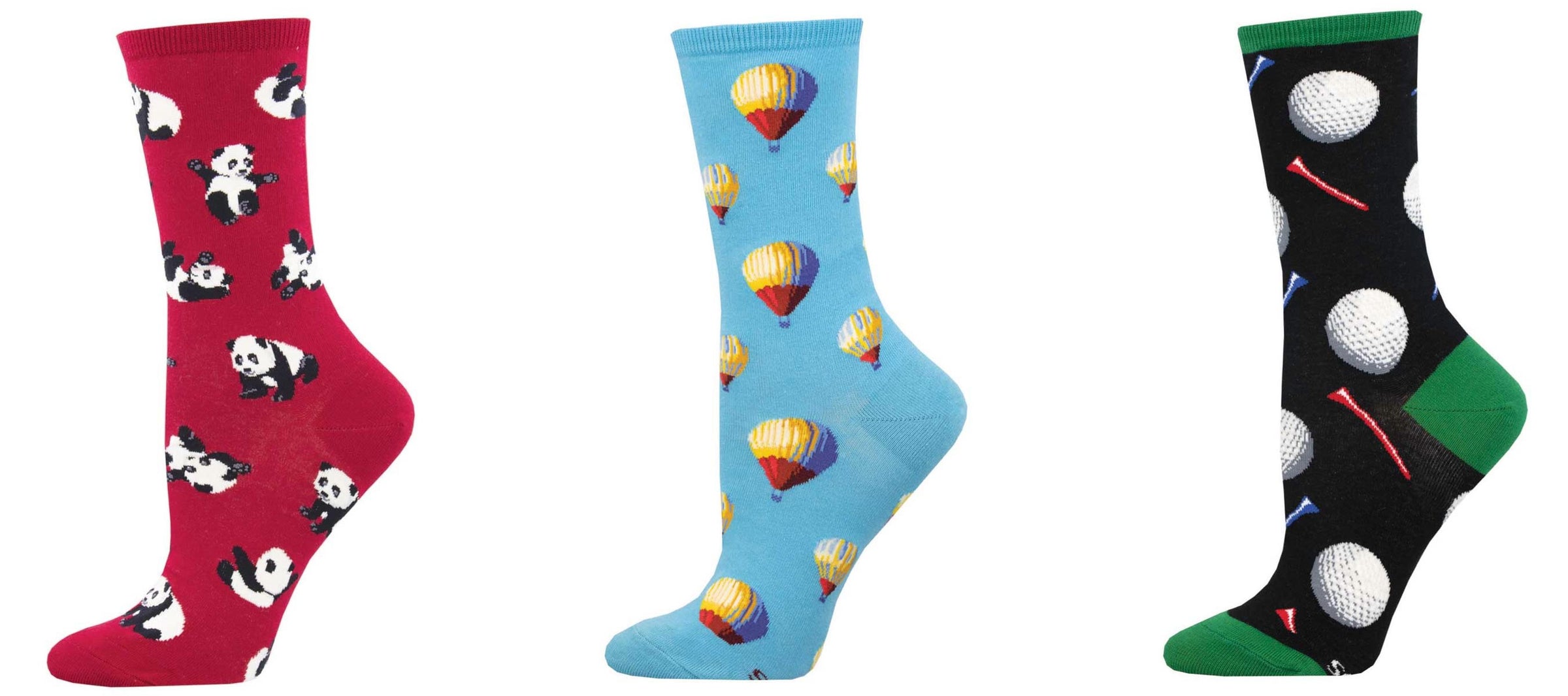 SOCKSMITH Women's Cuddle Puddle & Hot Air & Tee It Up Socks - Set Of 3 Pair in multi - women's accessory