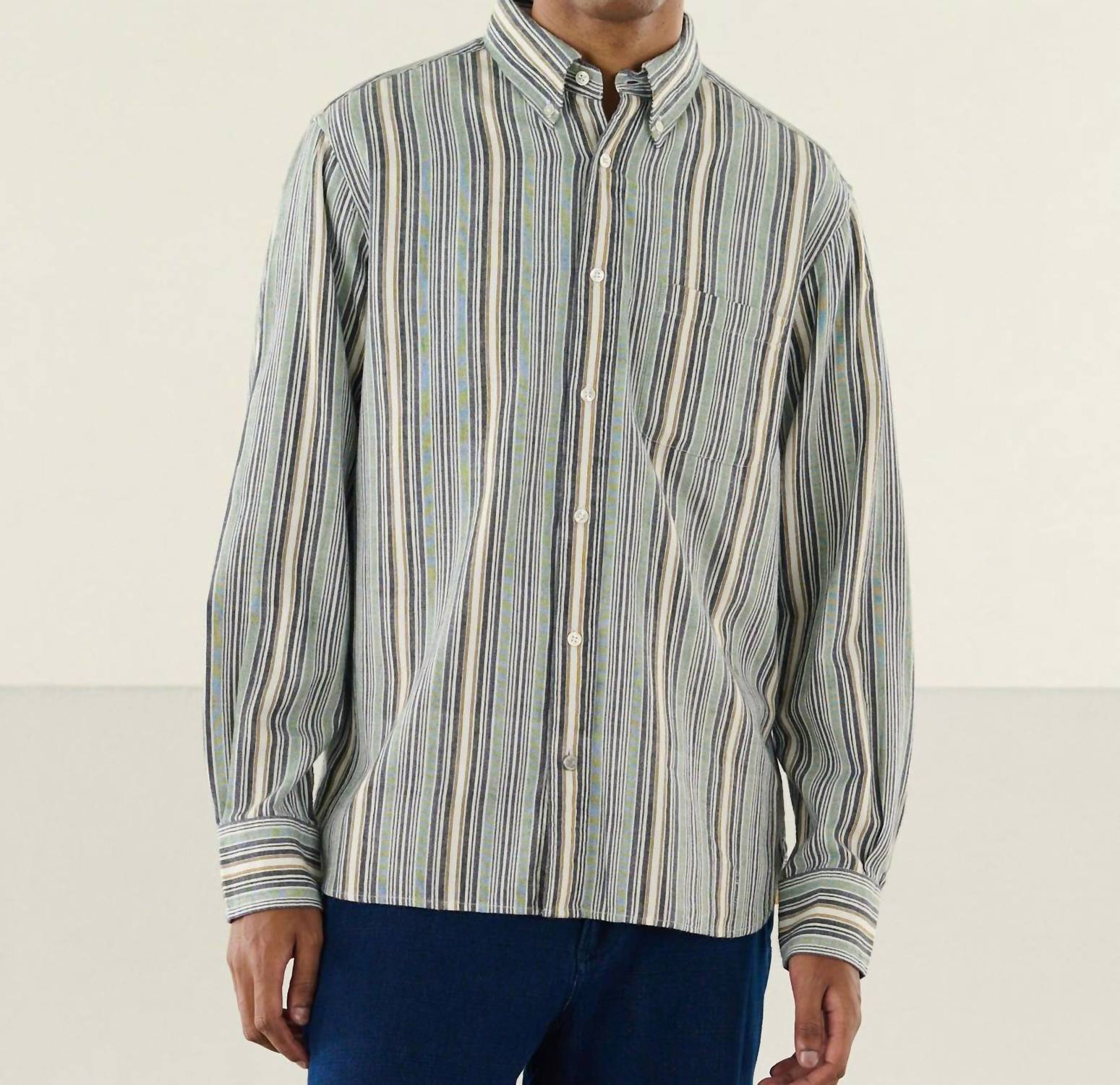Original Madras Trading Company - Classic Button Down Long Sleeve Shirt
