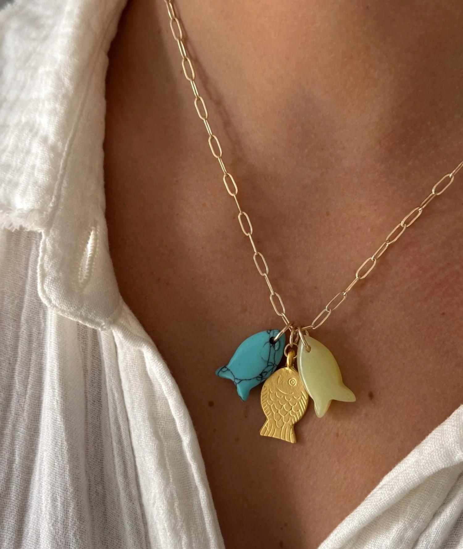 Alv Jewels - Fish Kiss Necklace