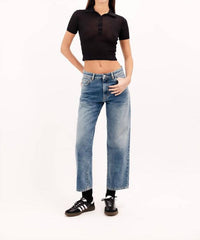 Icon Denim LA Jill Straight Leg Jeans in aged stone 1 - women's jeans