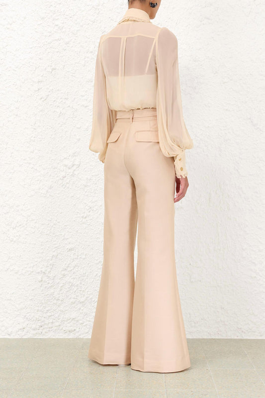 Zimmermann - Georgette Bow Shirt With Matching Camisole