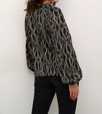 Kaffe - Kadunora Cutout Neck Casual Fit Blouse