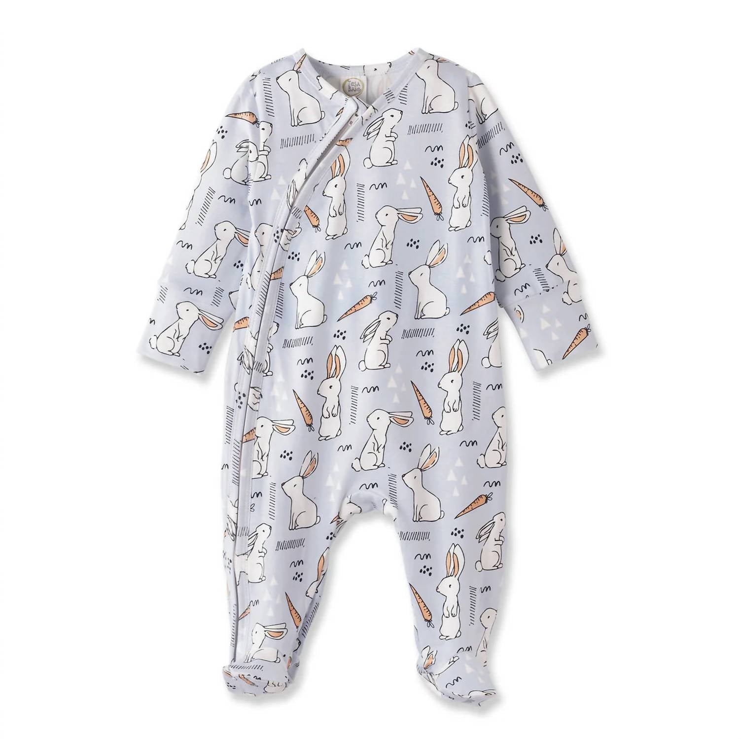 Tesa Babe - Kid's Cottontail Crew Footie Zipper Romper