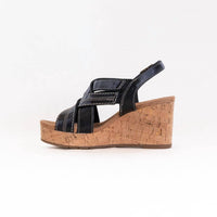 Clarks Women's Sabina Sling Cork-wrapped Wedge in black black - women's sandal - view 6