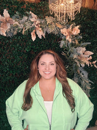 Mono B - Lime Zip Up Hoodie