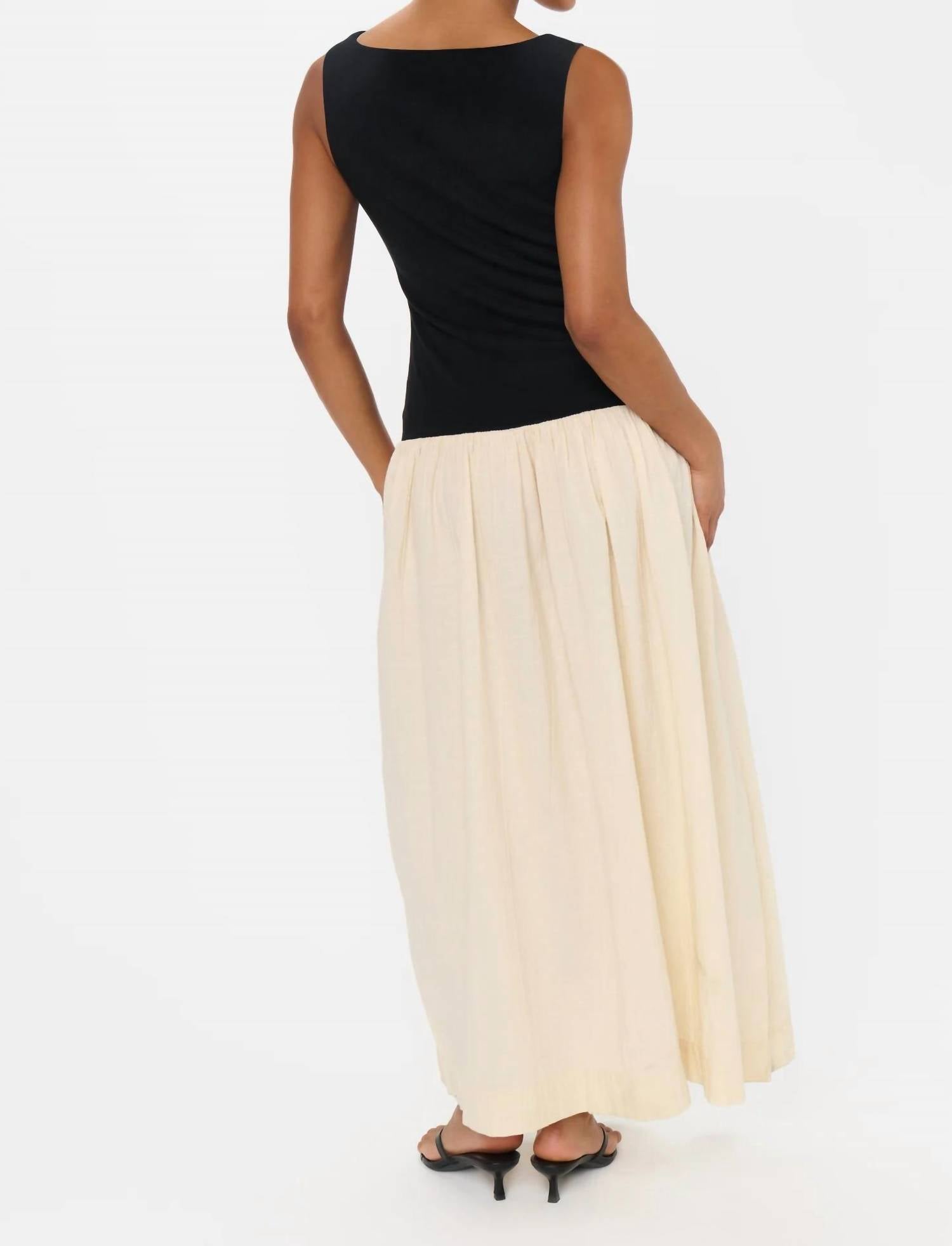 Show Me Your Mumu Luisa Maxi Dress in black cream - women's dress - view 4