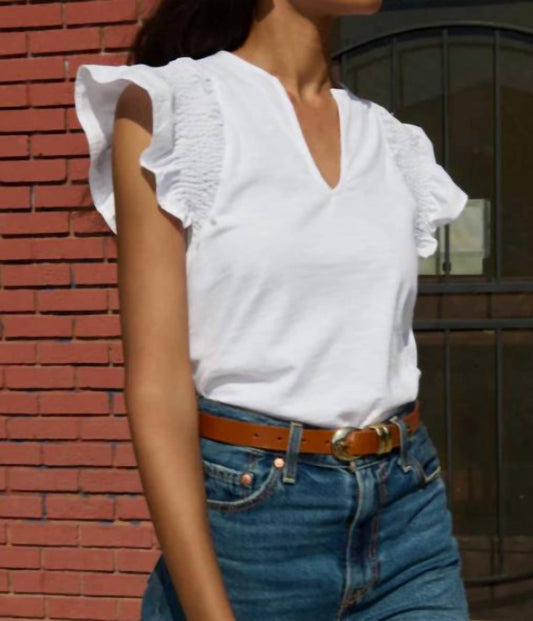Nation Ltd - Christa Ruffle Sleeve Top