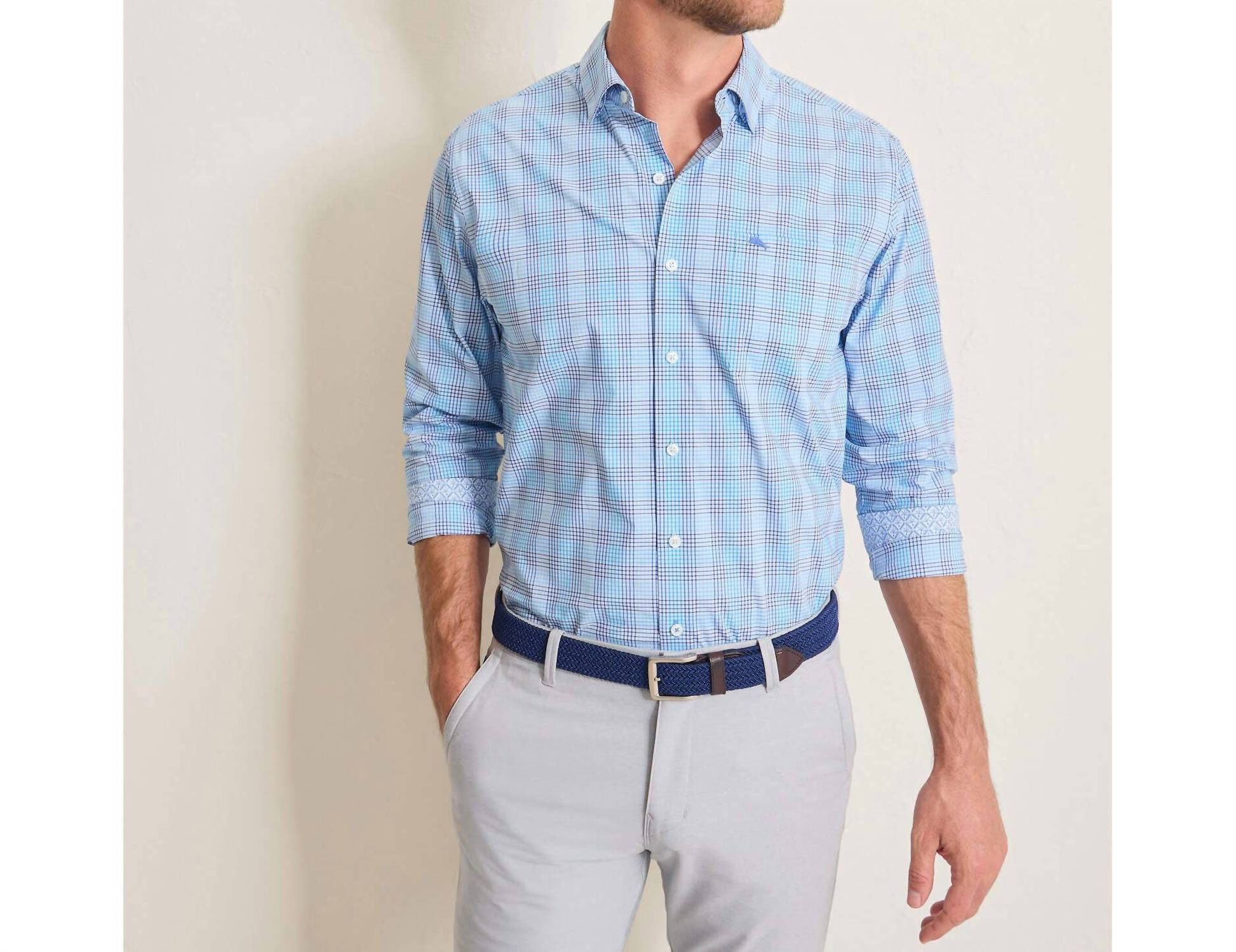 Tommy Bahama - Sarasota Stretch Sea Tide Check Top