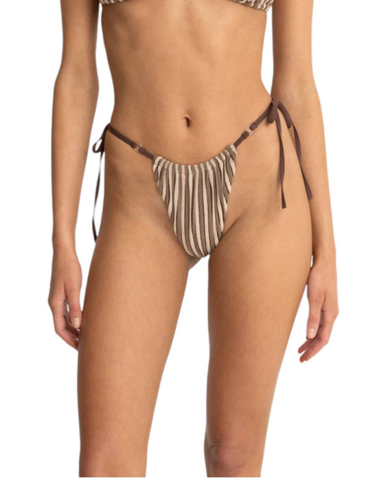 Rhythm. - Terry Gathered Tie Side Itsy Bikini Bottom