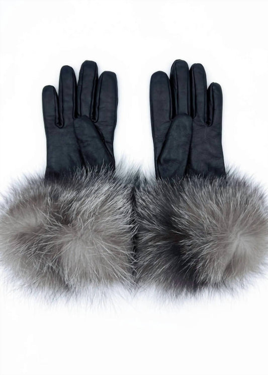 Morris Kaye - Women's Leather Gloves With Fox Cuff