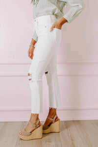 Eunina - Jody High Waist Distressed Ankle Jeans