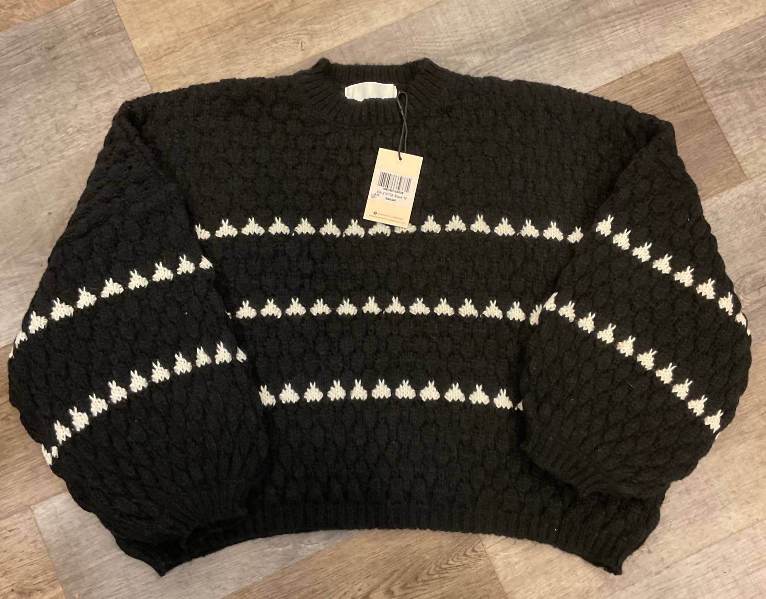 Pink Martini - Women's Long Sleeve Textured Sweater