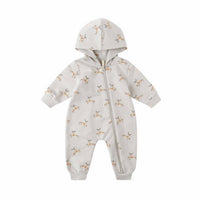 Quincy Mae Kid's Hooded Jumpsuit in reindeer - kids' item - detail view