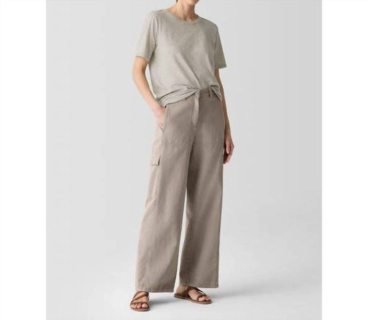 Eileen Fisher - Garment-Dyed Utility Organic Cotton Cargo Pants