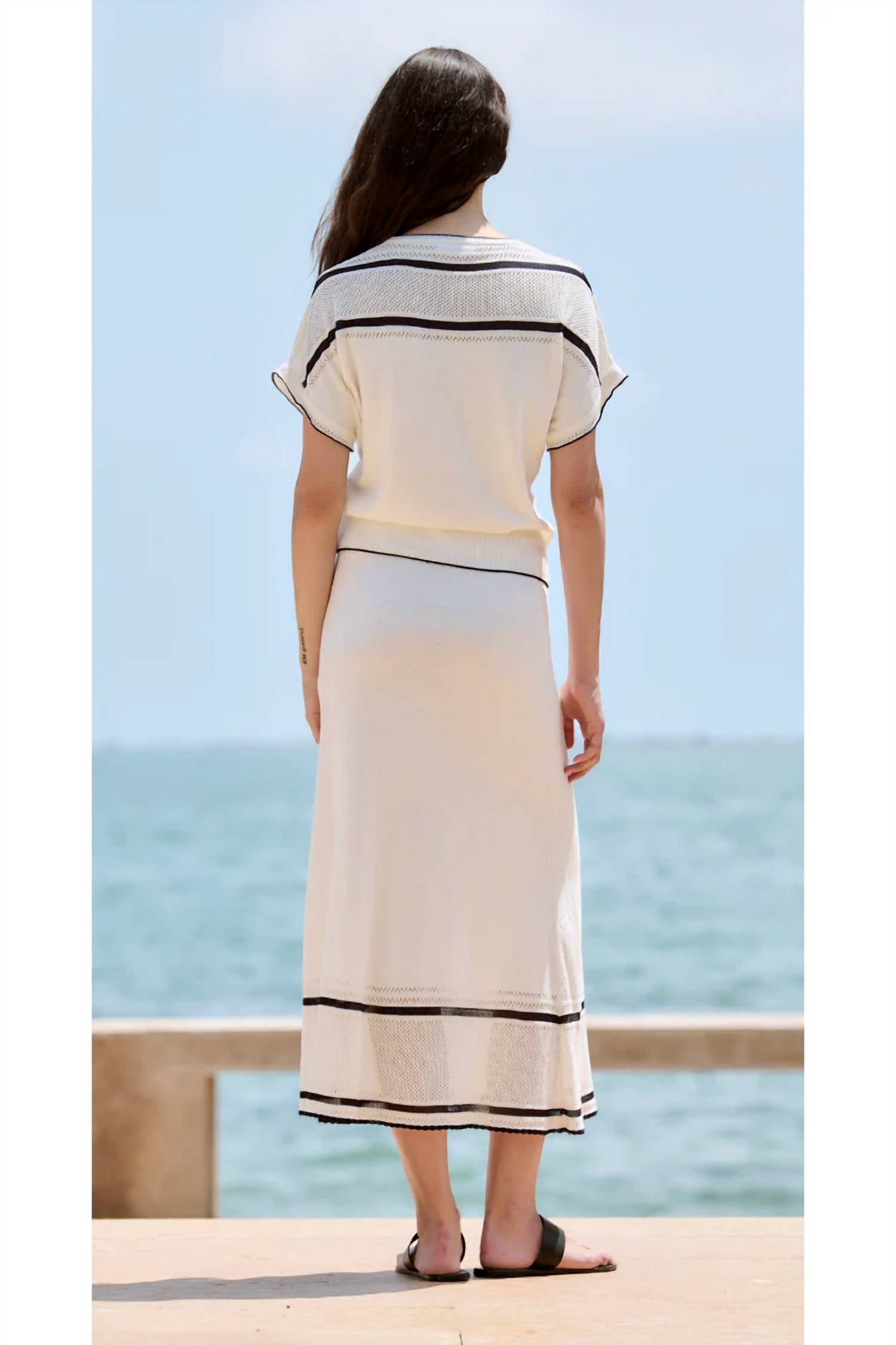 Sita Murt - Openwork Hem Midi Skirt