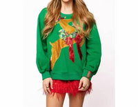 Queen Of Sparkles - Rhinestone Rudolph Sweatshirt