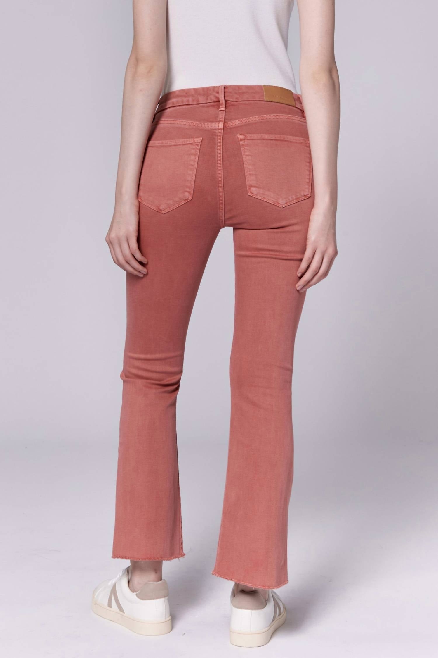 DEAR JOHN DENIM Jeanne Ankle Flare Jeans in terracotta - women's pants - detail view