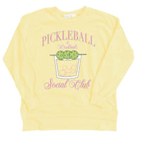Southern Grace - Pickleball & Cocktails Micro Fleece Crewneck Sweater