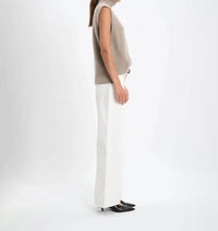arch4 Cashmere Amalfi Vest in beige melange - women's jacket - alternate view