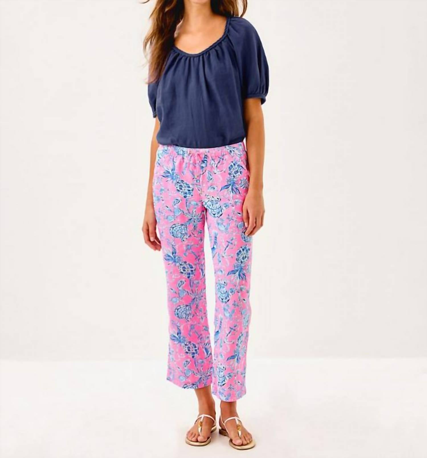 Lilly Pulitzer - Brawley Linen Crop Pant