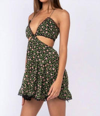 Sky To Moon - Floral Cutout Dress