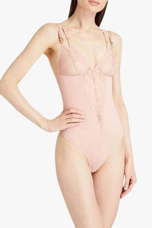 Stella Mccartney - Jersey Lace High Leg Thong BodySuit