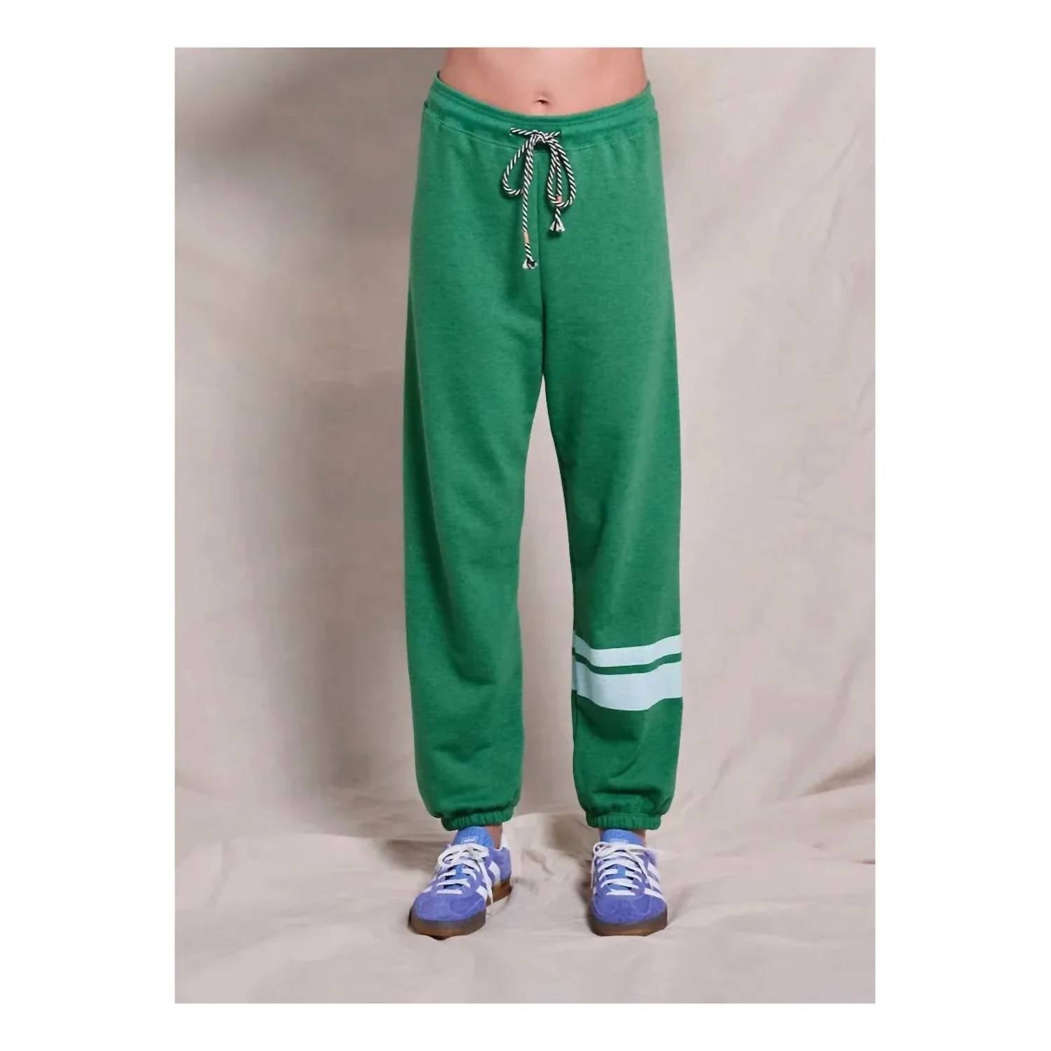 Sundry Garden Stripe Sweatpants in green - women's pants